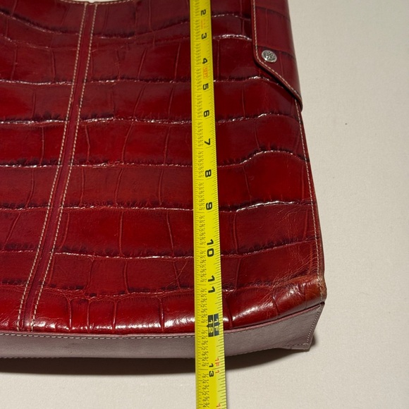 Brighton Endora red croc embossed leather shoulder bag - Picture 12 of 16